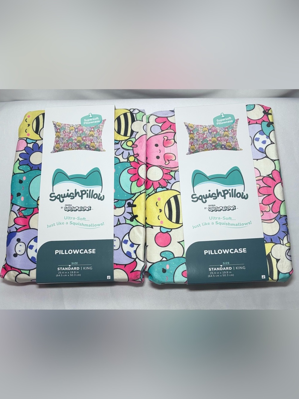 Two Squishmallows SquishPillow Standard Pillowcases